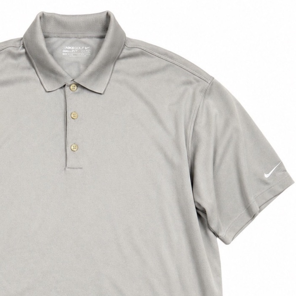 Nike Golf Dri-FIT Polo Shirt Mens Large Gray Performance Athletic Golf Casual